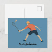 Badminton Briefkaart (Voorkant / Achterkant)