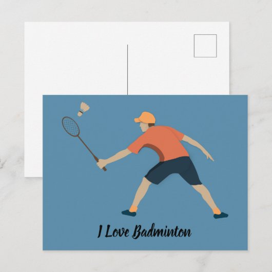 Badminton Briefkaart (Voorkant / Achterkant)