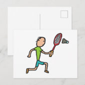 Badminton Briefkaart (Voorkant / Achterkant)