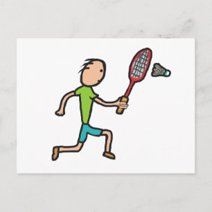 Badminton Briefkaart
