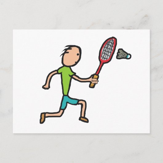 Badminton Briefkaart (Voorkant)