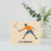Badminton Briefkaart (Staand voorkant)
