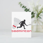 badminton briefkaart (Staand voorkant)