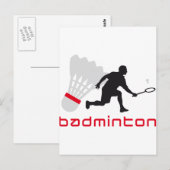 badminton briefkaart (Voorkant / Achterkant)