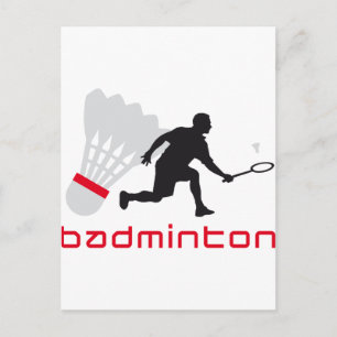 badminton briefkaart