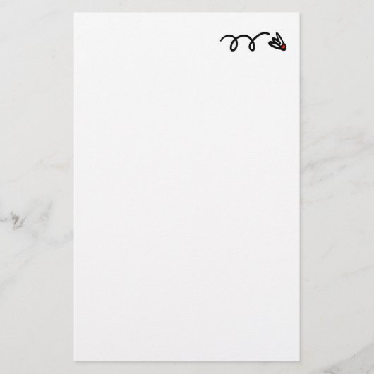 Badminton briefpapier voor het schrijven van briev (Voorkant)