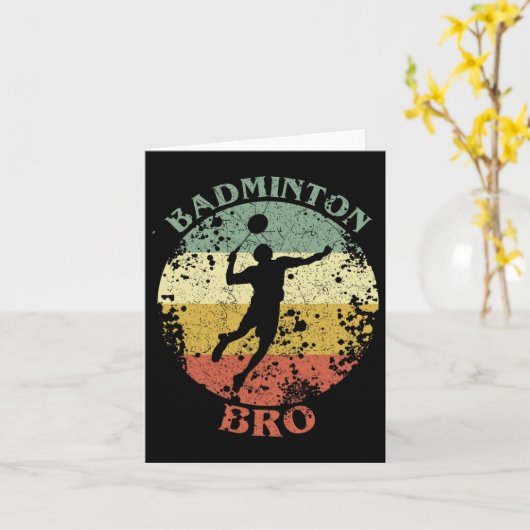 Badminton Bro Distressed  Badminton Brother Kaart (Gele Bloem)