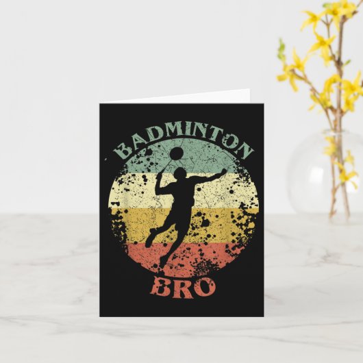 Badminton Bro Distressed  Badminton Brother Kaart (Gele Bloem)