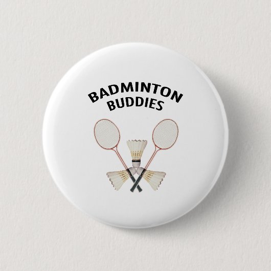 Badminton Buddies Ronde Button 5,7 Cm (Voorkant)