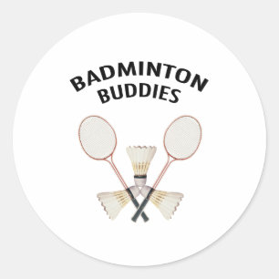 Badminton Buddies Ronde Sticker