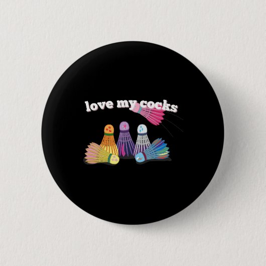 Badminton Buddies - Shuttle Sweethearts Fun & Ronde Button 5,7 Cm (Voorkant)