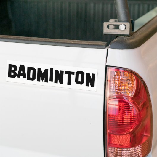 badminton bumpersticker (Op Truck)