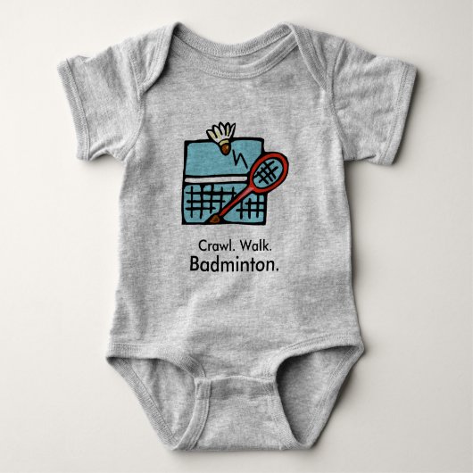 Badminton Cadeau voor Pasgeborenen, Shuttle Romper (Voorkant)