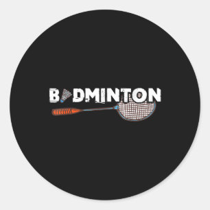 Badminton-cadeaus met leuke badmintonracket & S Ronde Sticker