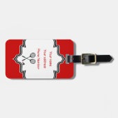 Badminton-cadeaus, racquet- en pendelocks bagagelabel (Voorkant horizontaal)
