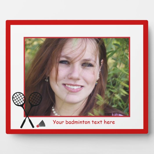 Badminton-cadeaus, racquet- en pendelocks fotoplaat (Voorkant)