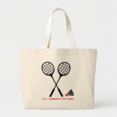 Badminton-cadeaus, racquet- en pendelocks grote tote bag (Voorkant)