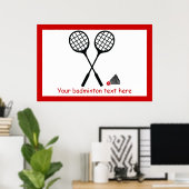 Badminton-cadeaus, racquet- en pendelocks poster (Thuiskantoor)