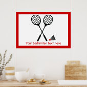 Badminton-cadeaus, racquet- en pendelocks poster (Keuken)