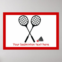 Badminton-cadeaus, racquet- en pendelocks poster