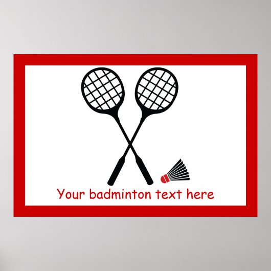 Badminton-cadeaus, racquet- en pendelocks poster (Voorkant)