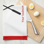 Badminton-cadeaus, racquet- en pendelocks theedoek (Quarter Fold)