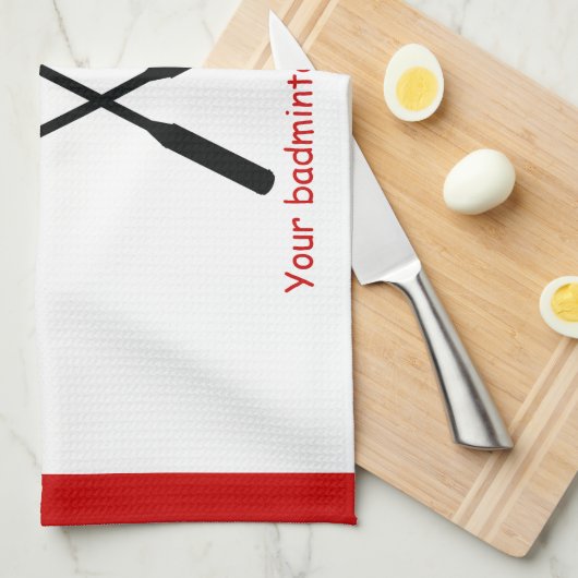 Badminton-cadeaus, racquet- en pendelocks theedoek (Quarter Fold)