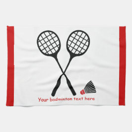 Badminton-cadeaus, racquet- en pendelocks theedoek