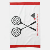 Badminton-cadeaus, racquet- en pendelocks theedoek (Verticaal)