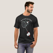 Badminton Cartoon Glove Serve  T-shirt (Voorkant volledig)