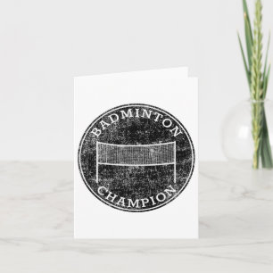 Badminton Champion Competitieve Familie Achtertuin Kaart