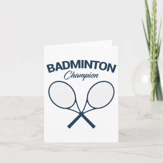 Badminton Champion I Racket I Shuttle I Badminton Kaart (Voorkant)