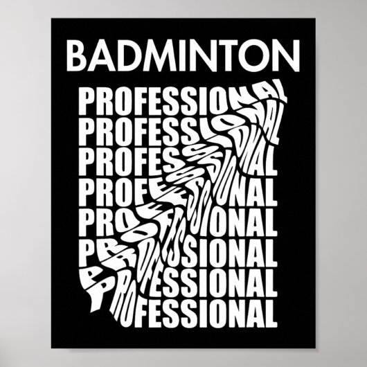Badminton Champion Shuttle Racket Smash Toernooi Poster (Voorkant)