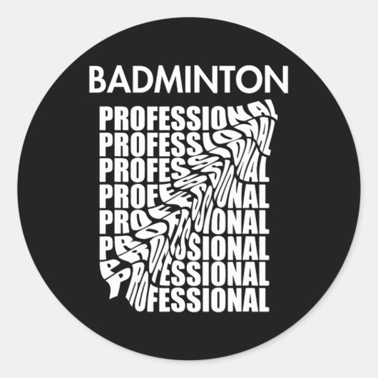 Badminton Champion Shuttle Racket Smash Toernooi Ronde Sticker (Voorkant)