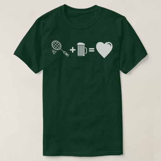 Badminton Cheers Mok van Beer Athlete Gift Idea T T-shirt (Design voorkant)
