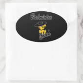 Badminton Chick #4 Ovale Sticker (Tas)