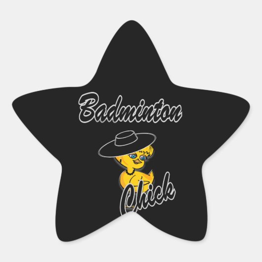 Badminton Chick #4 Ster Sticker (Voorkant)