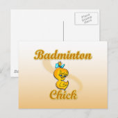 Badminton Chick Briefkaart (Voorkant / Achterkant)