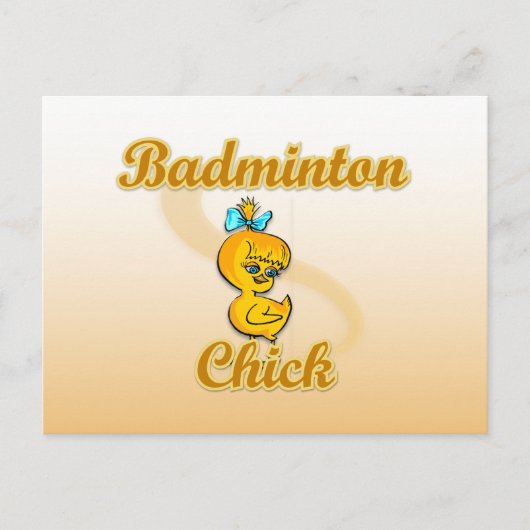 Badminton Chick Briefkaart (Voorkant)