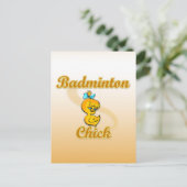 Badminton Chick Briefkaart (Staand voorkant)