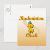Badminton Chick Briefkaart (Voorkant / Achterkant)