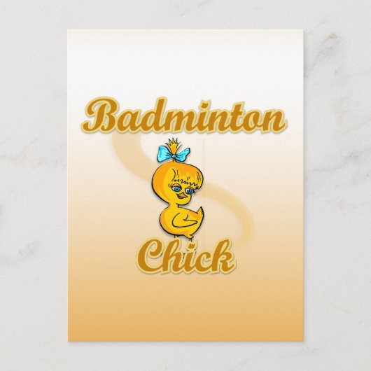 Badminton Chick Briefkaart (Voorkant)