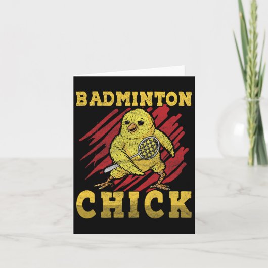 Badminton Chick Kaart (Voorkant)
