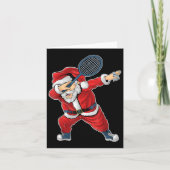 Badminton Christmas Dabbing Santa Claus met Shutt Kaart (Voorkant)