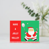 Badminton Christmas Feestdagenkaart (Staand voorkant)
