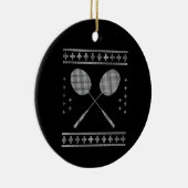 Badminton Christmas Keramisch Ornament (Rechts)