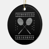 Badminton Christmas Keramisch Ornament (Links)