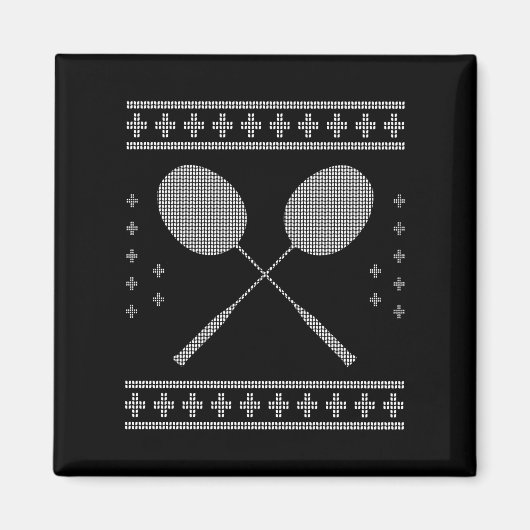 Badminton Christmas Magneet (Voorkant)