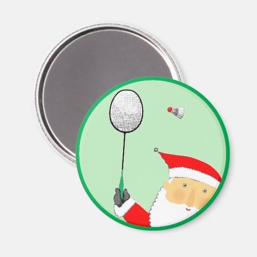 Badminton Christmas Stocking Stuffer Magneet (Voorkant / Achterkant)