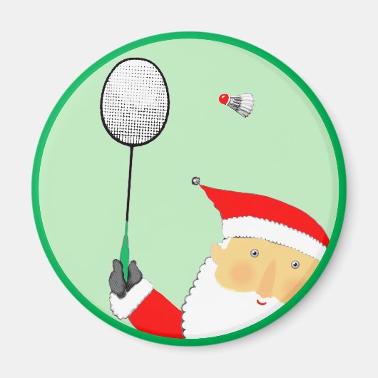 Badminton Christmas Stocking Stuffer Magneet (Voorkant)